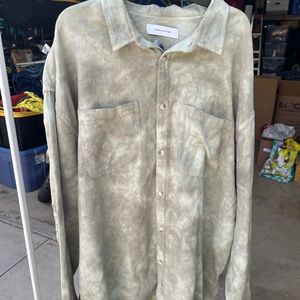 Urban Outfitter Green Bleach Dye long Sleeve shirt